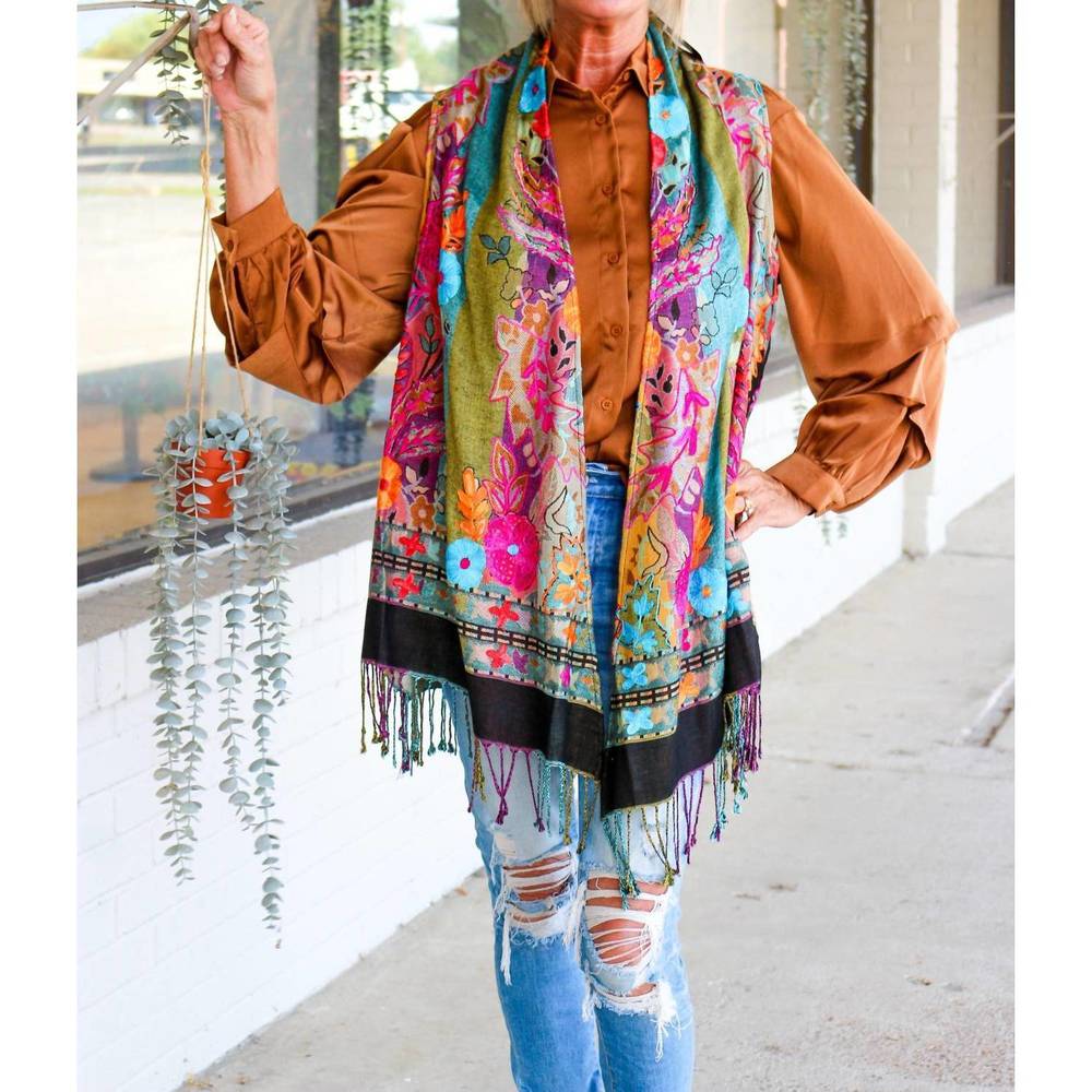 NEW BOK colorful floral multi-reversible kimono in multi